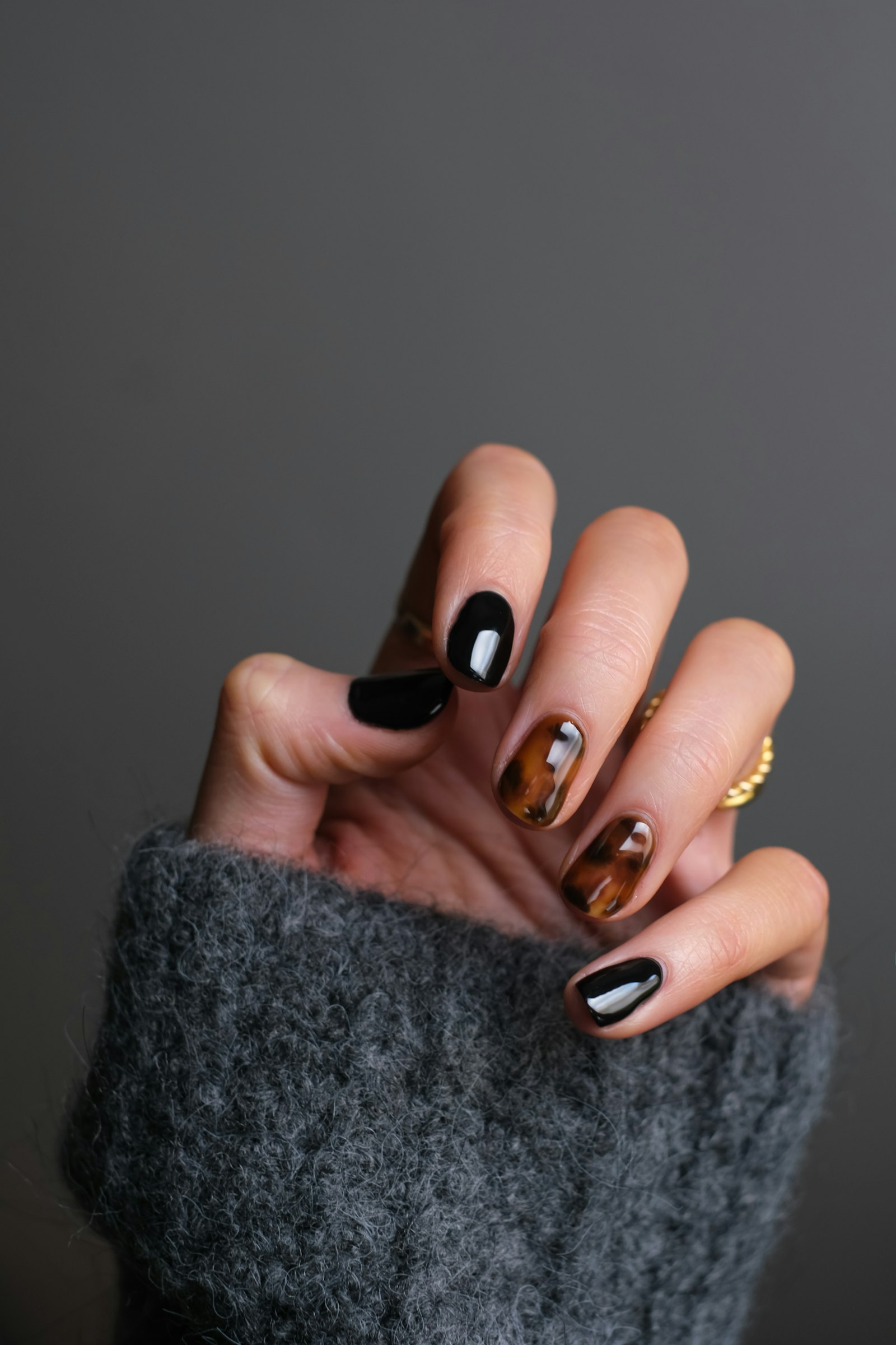 Elegant nail polish flatlay